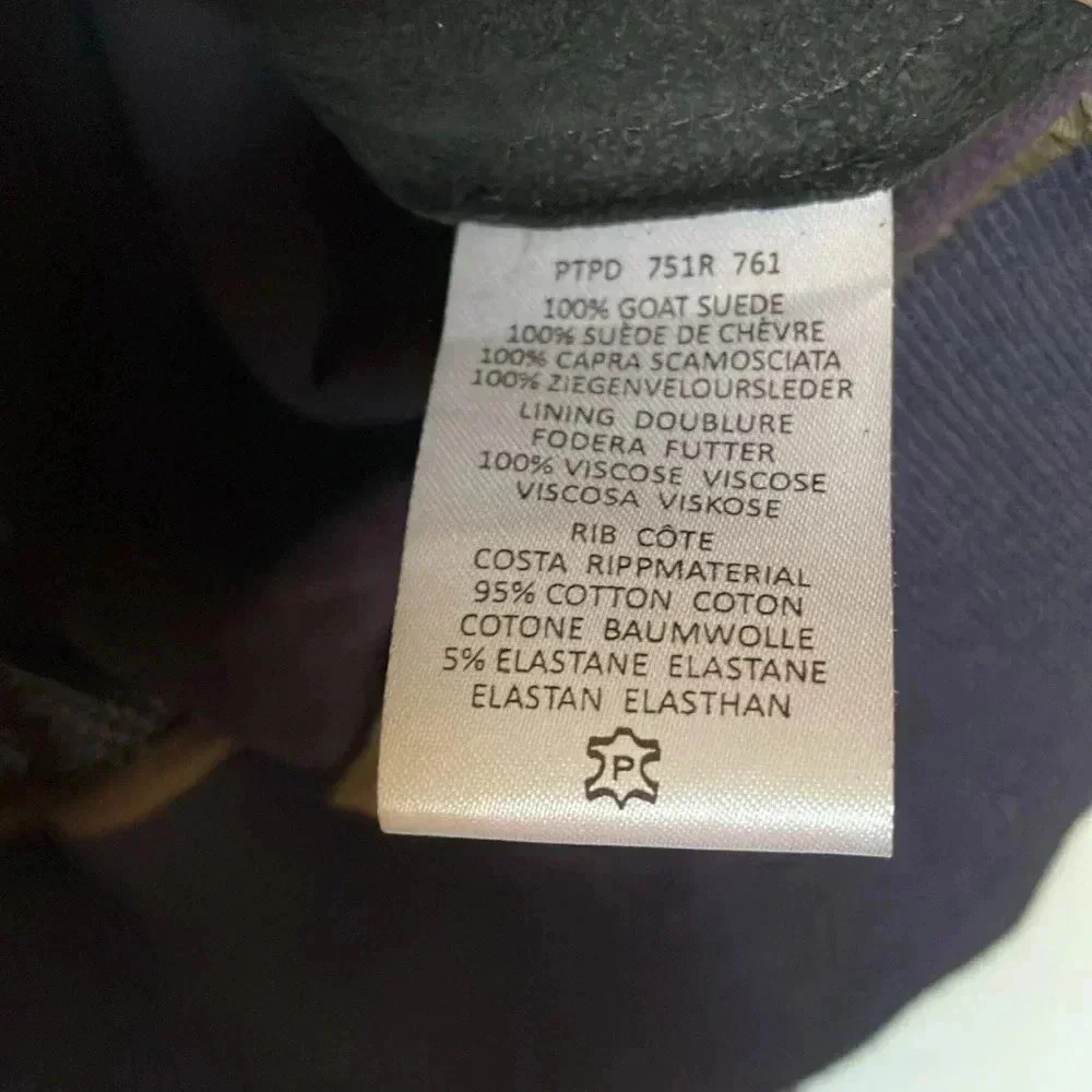 Paul Smith purple eggplant perforated goat suede leather bomber jacket - Picture 9 of 10
